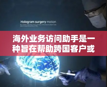 海外业务访问助手是一种旨在帮助跨国客户或合作伙伴进行业务沟通、数据共享、项目管理等的工具。它通过实时通信、跨平台应用开发以及API集成,提供高效的解决方案。以下是对该工具的详细分析