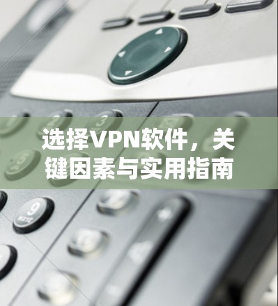 选择VPN软件，关键因素与实用指南