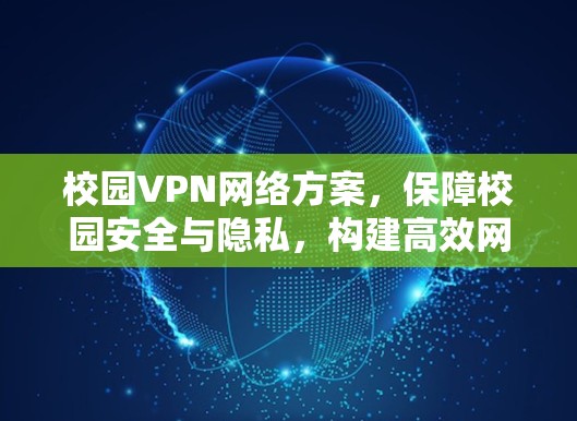 校园VPN网络方案,保障校园安全与隐私,构建高效网络