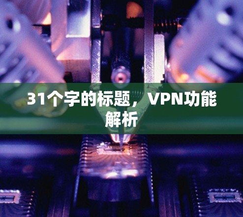31个字的标题,VPN功能解析
