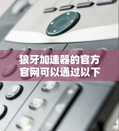 狼牙加速器的官方官网可以通过以下途径找到