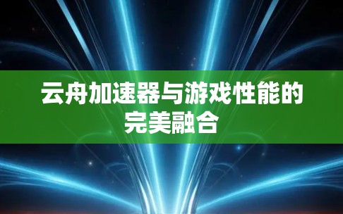 云舟加速器与游戏性能的完美融合
