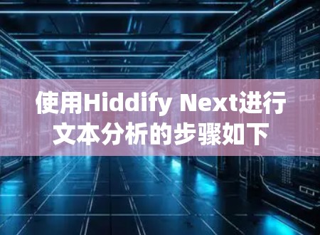 使用Hiddify Next进行文本分析的步骤如下