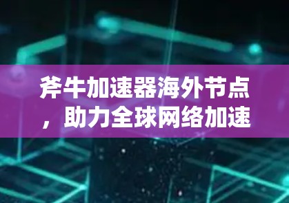斧牛加速器海外节点,助力全球网络加速 斧牛加速器海外节点,助力全球网络加速