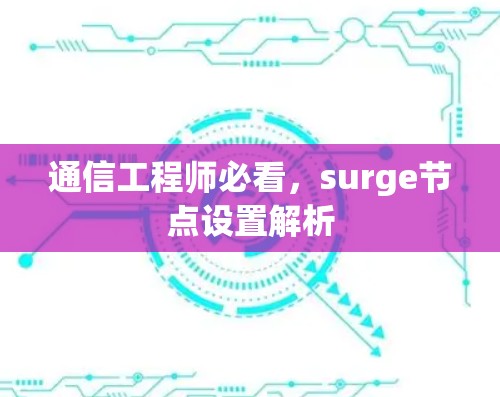 通信工程师必看，surge节点设置解析
