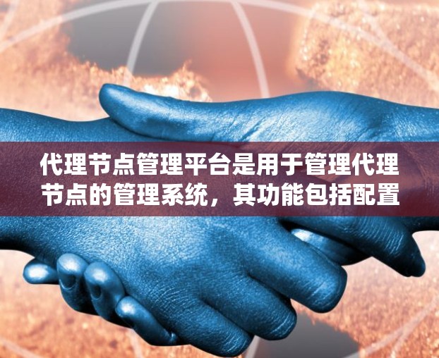 代理节点管理平台是用于管理代理节点的管理系统，其功能包括配置、管理、监控和维护。以下是对代理节点管理平台的详细总结