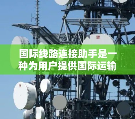 国际线路连接助手是一种为用户提供国际运输信息和连接的工具。它可能已经集成了一些国际间的铁路、公路、航空、海运等运输网络,让用户可以根据具体需求查询和管理国际运输信息