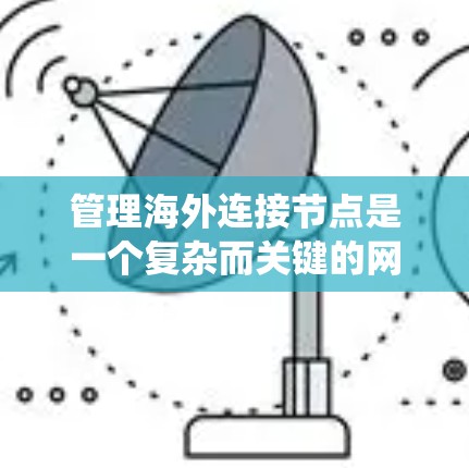 管理海外连接节点是一个复杂而关键的网络管理任务,涉及多个步骤和工具。以下是一个分步的指南,帮助您系统地管理与海外连接的节点