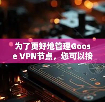 为了更好地管理Goose VPN节点,您可以按照以下步骤进行操作