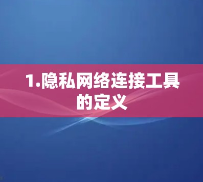 1.隐私网络连接工具的定义