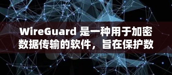 WireGuard 是一种用于加密数据传输的软件,旨在保护数据在网络中的安全。如果你想下载并安装 WireGuard,可以按照以下步骤操作 WireGuard 是一种用于加密数据传输的软件,旨在保护数据在网络中的安全。如果你想下载并安装 WireGuard,可以按照以下步骤操作