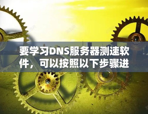 要学习DNS服务器测速软件,可以按照以下步骤进行 要学习DNS服务器测速软件,可以按照以下步骤进行