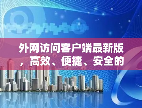 外网访问客户端最新版，高效、便捷、安全的网络访问解决方案