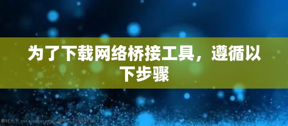 为了下载网络桥接工具，遵循以下步骤