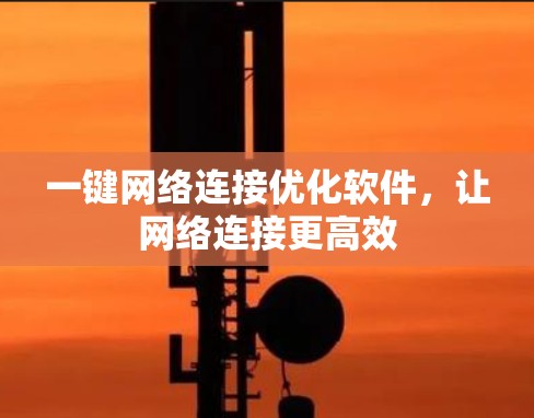 一键网络连接优化软件，让网络连接更高效